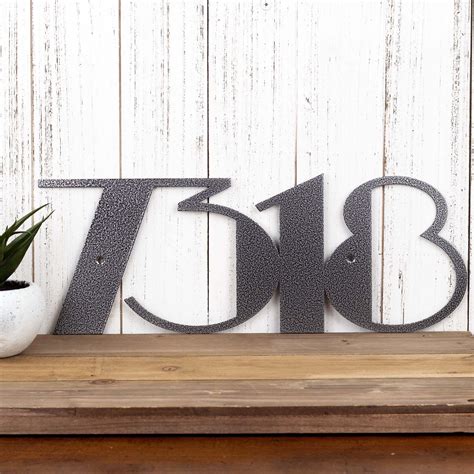 handmade metal house numbers|6 inch metal house numbers.